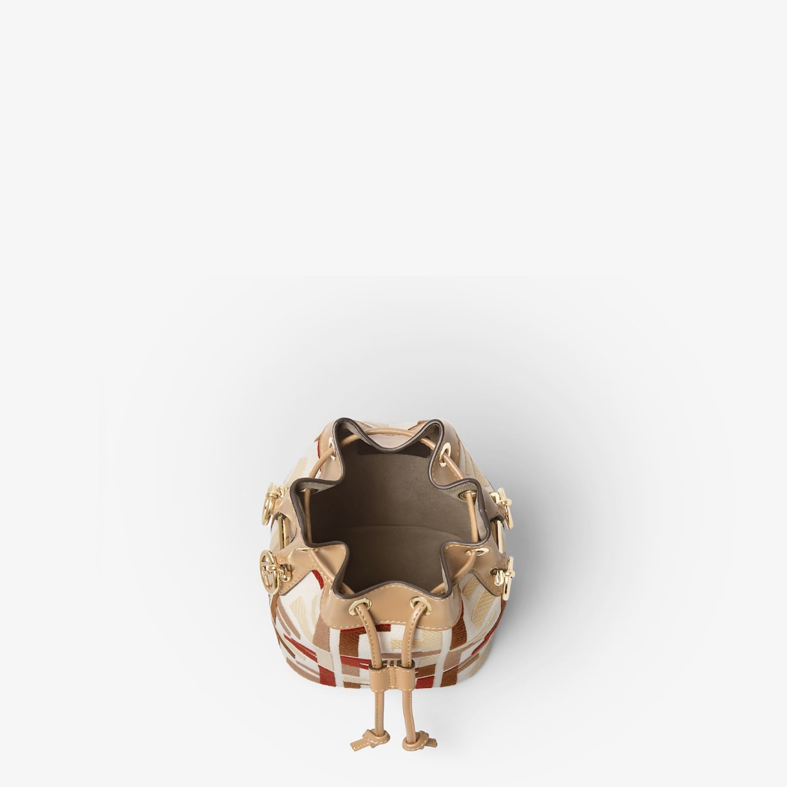 FENDI Mon Tresor Canvas mini-bag with multicolor FF embroidery - Image 2